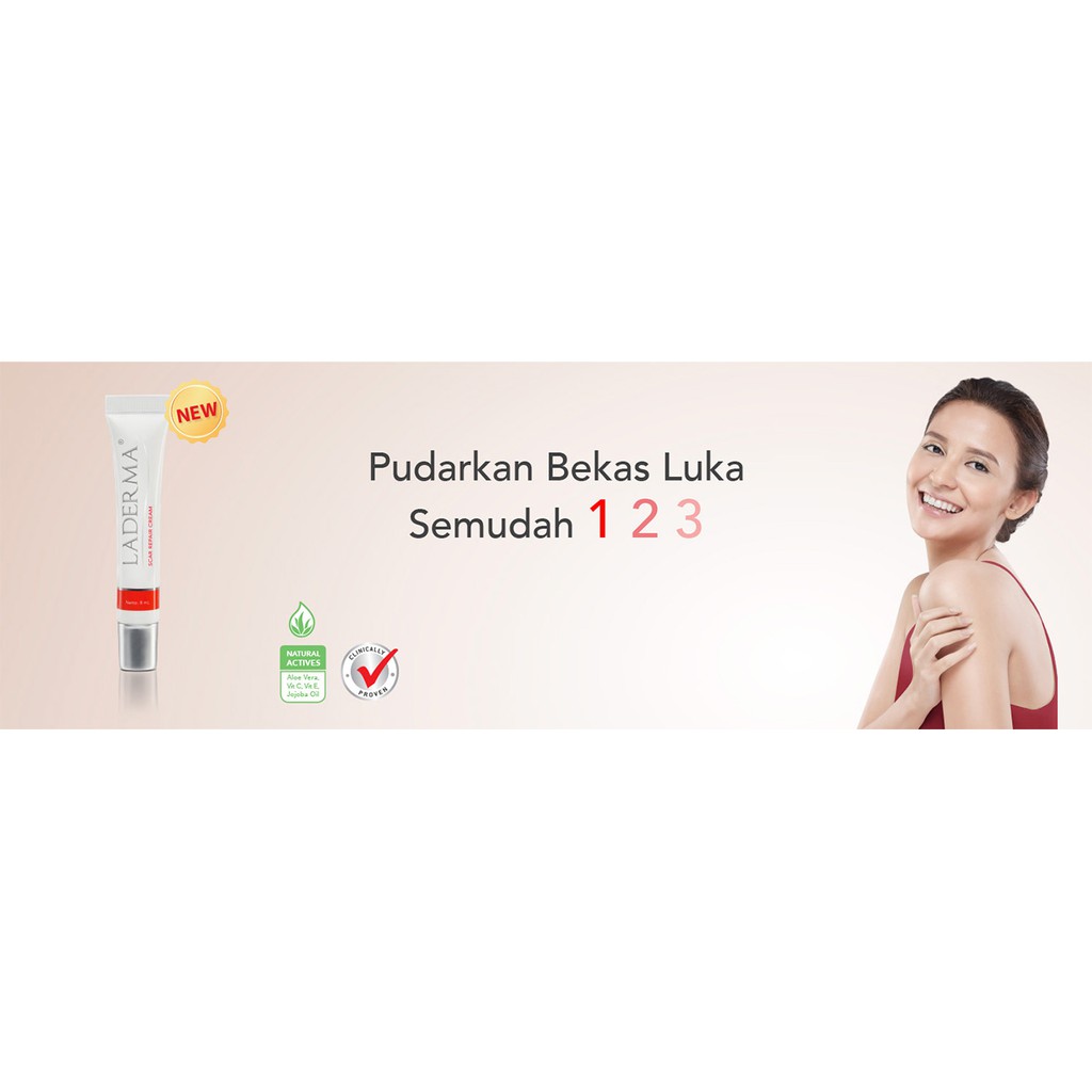 LADERMA Scar Repair Cream 8ml - Pudarkan Bekas Luka Semudah ini - Apotek Surya Sehat
