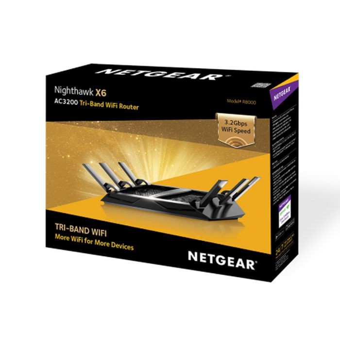 NETGEAR R8000 AC3200 Nighthawk X6 Smart WiFi Router Triband