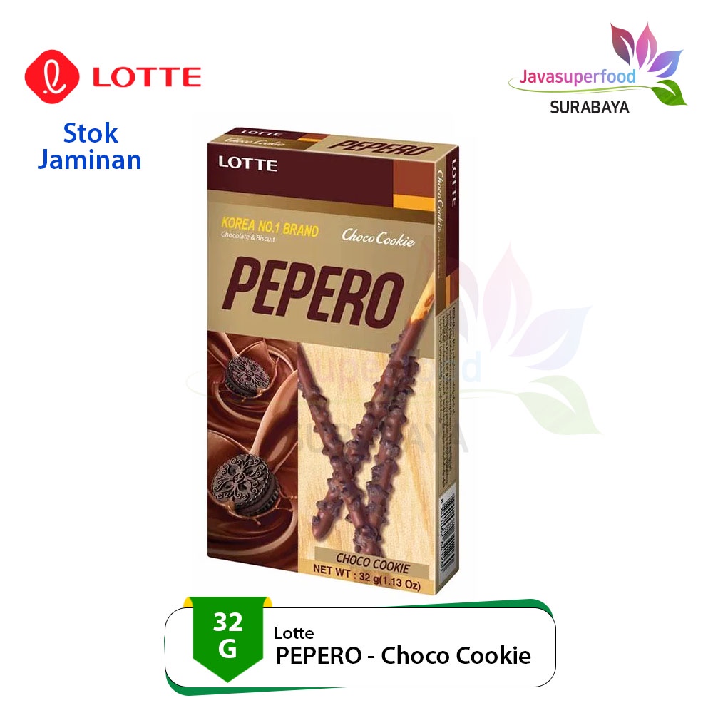 

Lotte Choco Cookie Pepero 32g/Biskuit Coklat Rasa Coklat Cookies Asli