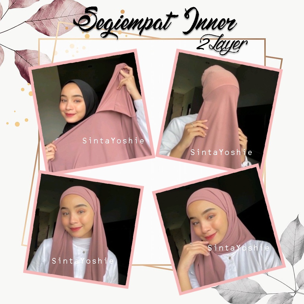 [PROMO] JILBAB SEGI EMPAT INNER 2 LAYER 2IN1 | SEGITIGA INSTAN INNER 2IN1 | HIJAB SEGI EMPAT INSTAN POLOS