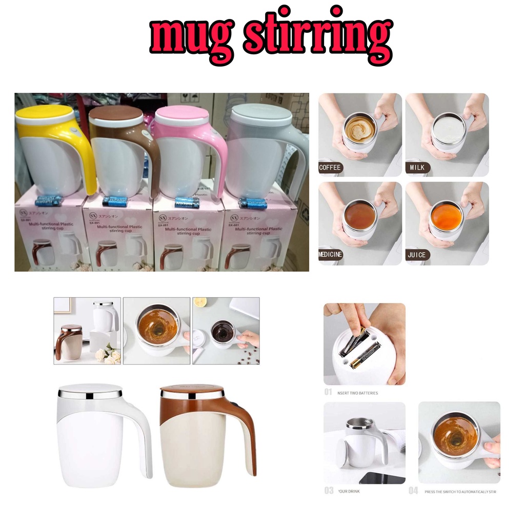 Gelas aduk otomatis / mug stirring 380 ml