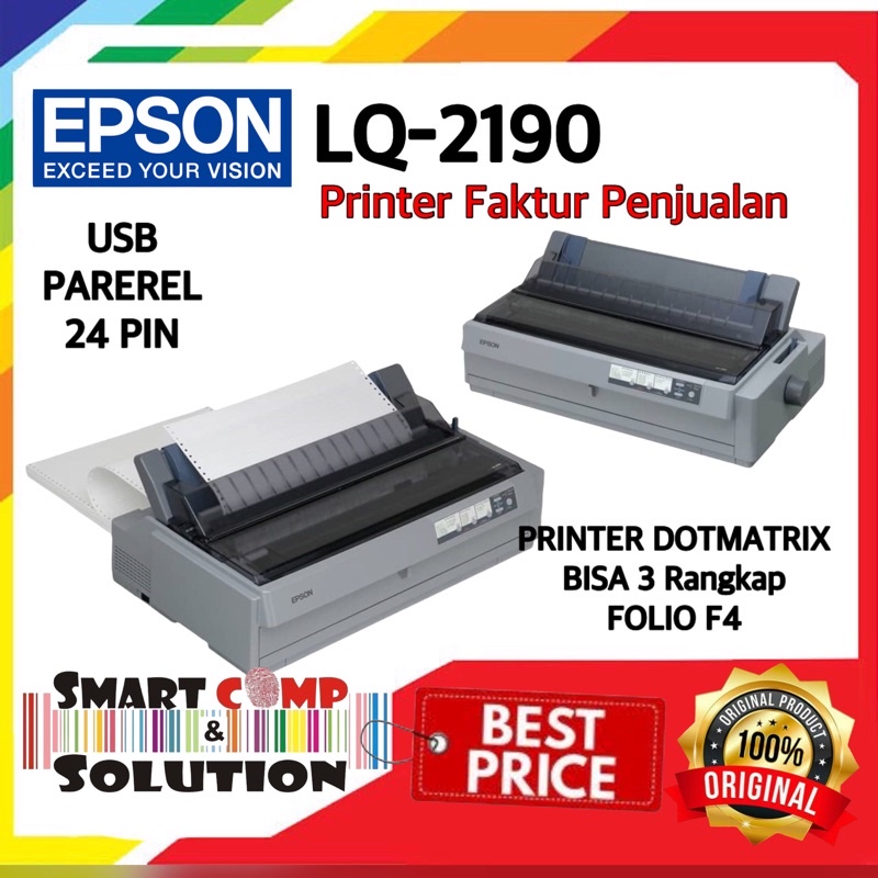 Epson LQ2190 / LQ-2190 / LQ 2190 Printer Dot Matrix Folio F4 A3 24-Pin