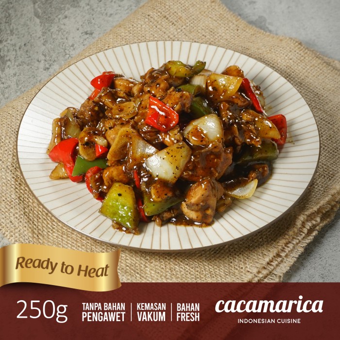 

✨COD✨ Ayam Lada Hitam Kemasan Vakum Siap Saji 250 Gram