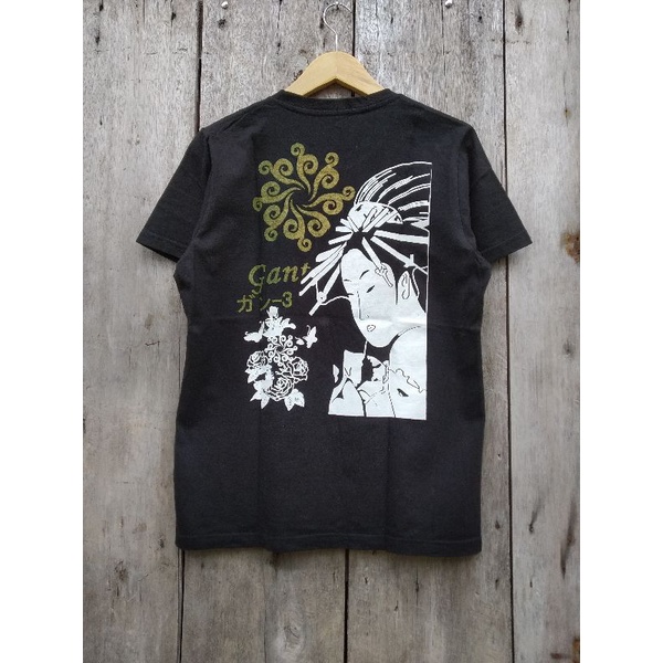 kaos sukajan ganthree motif geisha size M second orginal