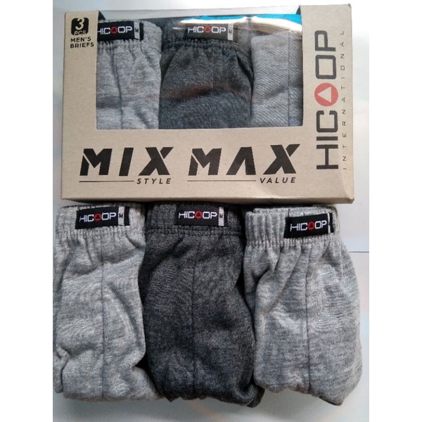 Celana dalam pria isi 3 pcs M L XL merek hicoop
