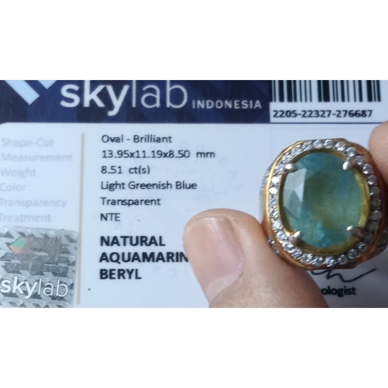 Natural Aquamarine 8ct