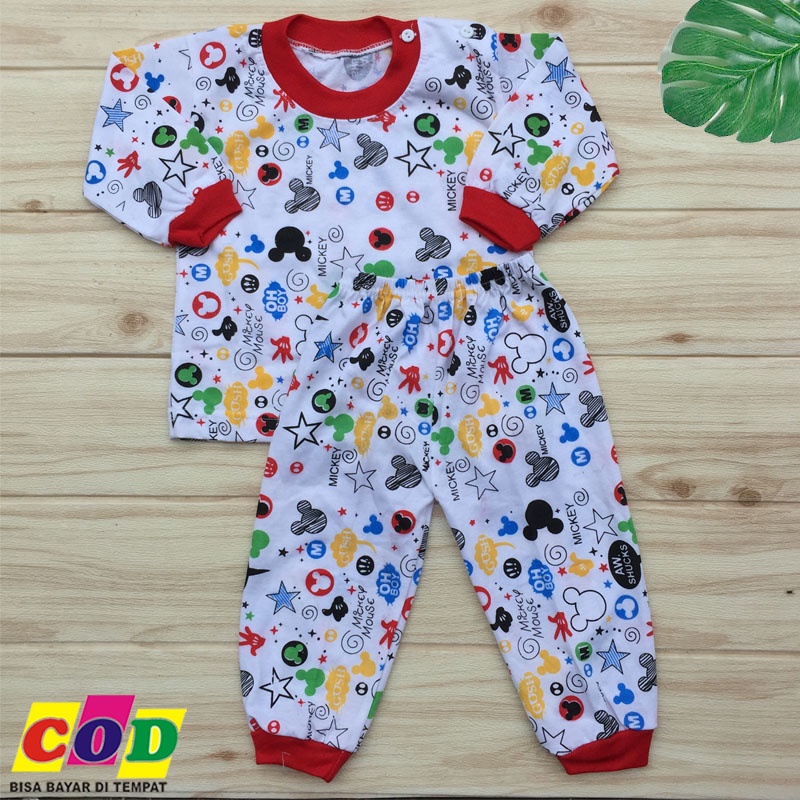 Setelan Baju Bayi Kaos Oblong Piyama Bayi lengan panjang Anak usia 6-12 Bulan Almeera Baby and Kids