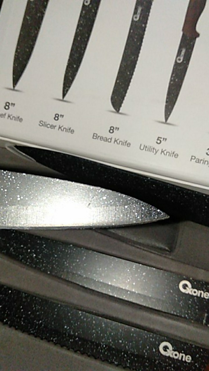 Oxone Black Marble Knife Set Ox-605 Pisau Set 100% Original