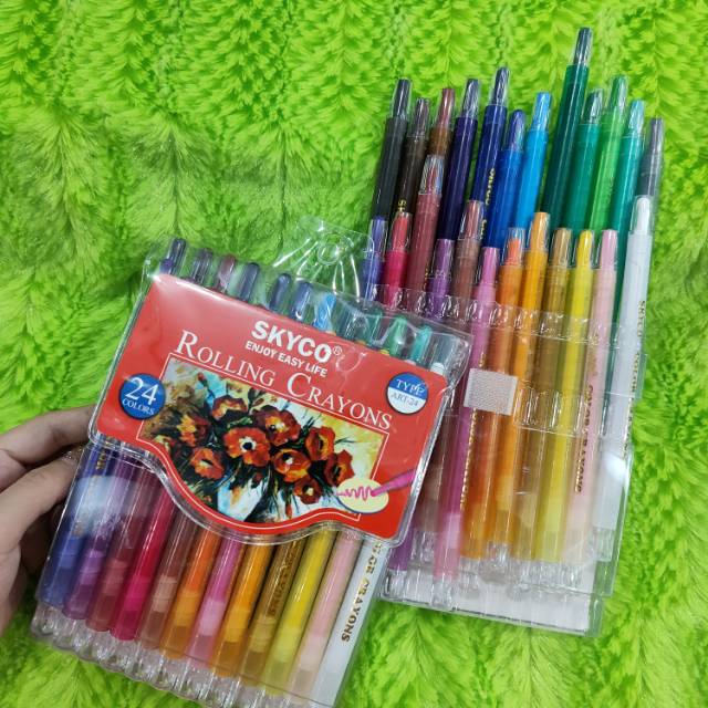 

24 Warna Crayon Putar High Quality dari Skyco