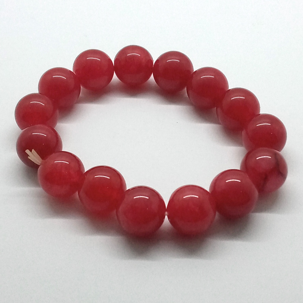 gelang batu giok merah tembus cahaya batu asli