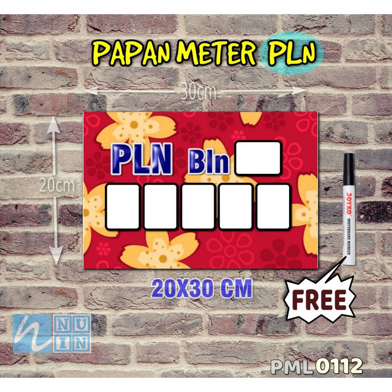 

Nuin Papan Meter Listrik PLN PAM motif Unik - Floral 12