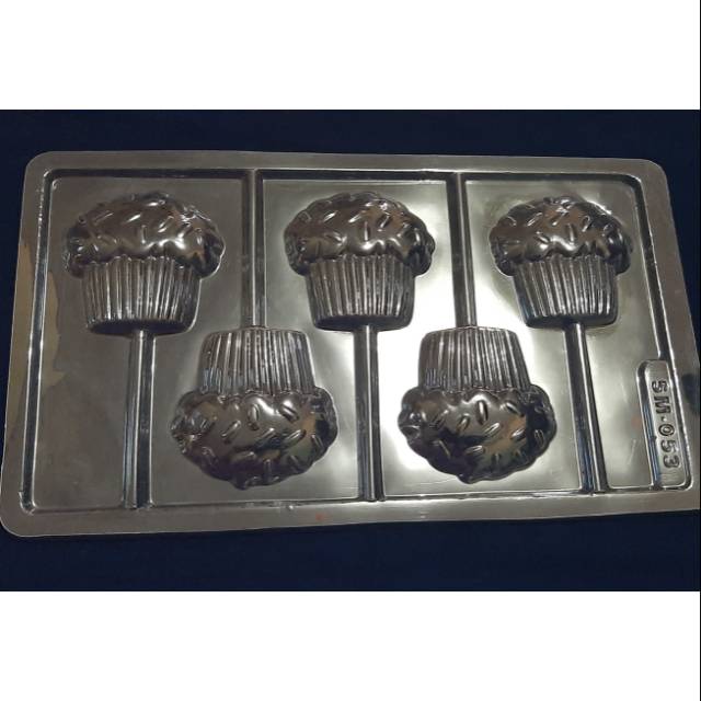 CETAKAN COKLAT STIK LOLIPOP CUPCAKE