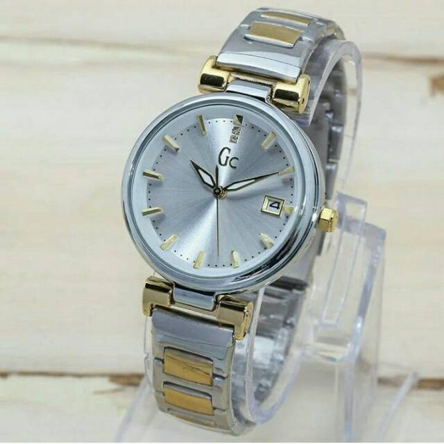 NEW JAM TANGAN PRIA GC RANTAI SILVER GOLD DM/3,8CM TGL+AKTIF