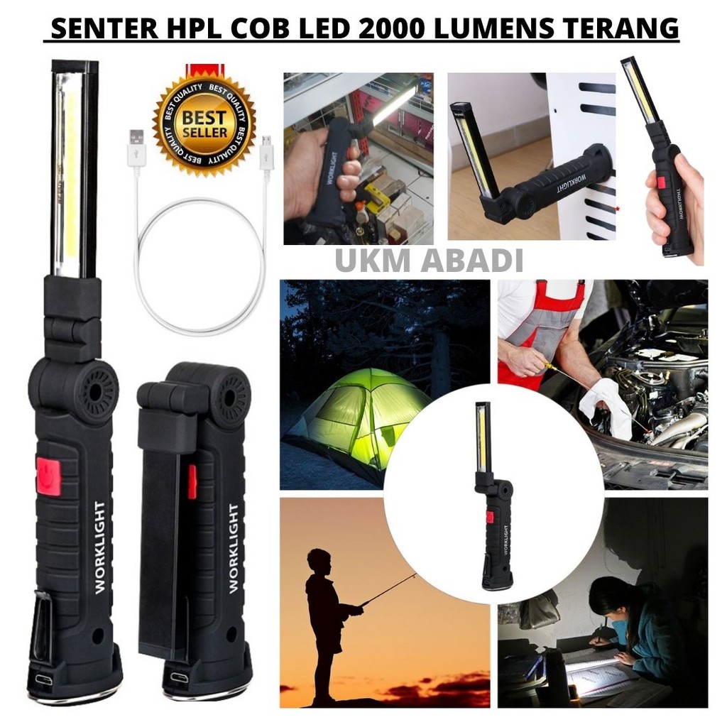 Senter Kerja Worklight HPL COB Magnetic 2000 Lumens Terang 111107