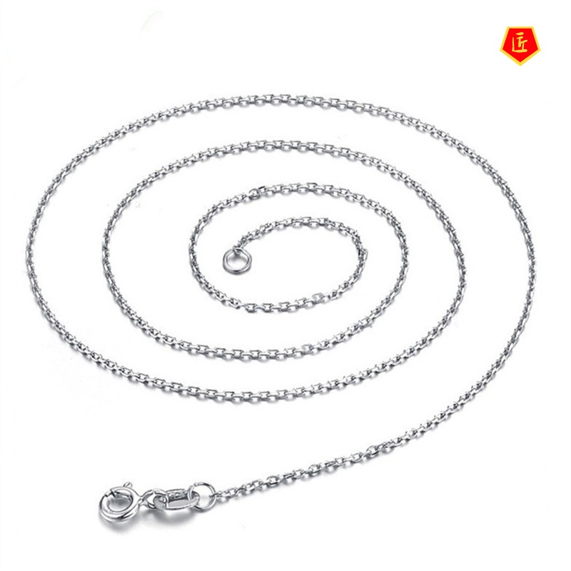 [Ready Stock]Women's Silver Cross Chain O-Shaped Necklace Korean Retro