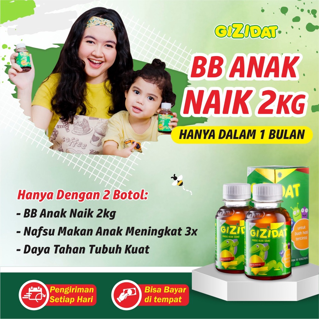 Paket 5 Botol Gizidat - Vitamin Nafsu Makan &amp; Berat Badan Anak