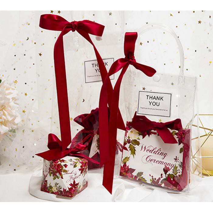 

PROMO - Tas Goodie Bag Hampers Transparan PVC Mika Gift Box