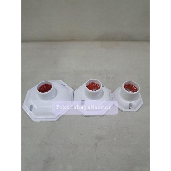 Fiting/Fitting Plafon/Rumah Lampu Plafon E27 Segi 8 512,513,514 Dexta