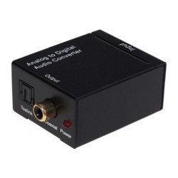 Analog to digital audio adapter converter with cable fiber optic audio 1.5m - rca audio to coaxial toslink