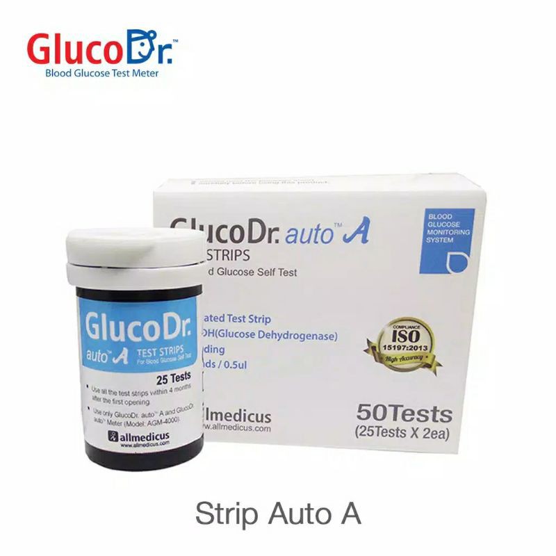 GLUCO Dr AUTO A STRIP GLUCO DR STIK ISI ULANG (BOX BIRU MUDA)