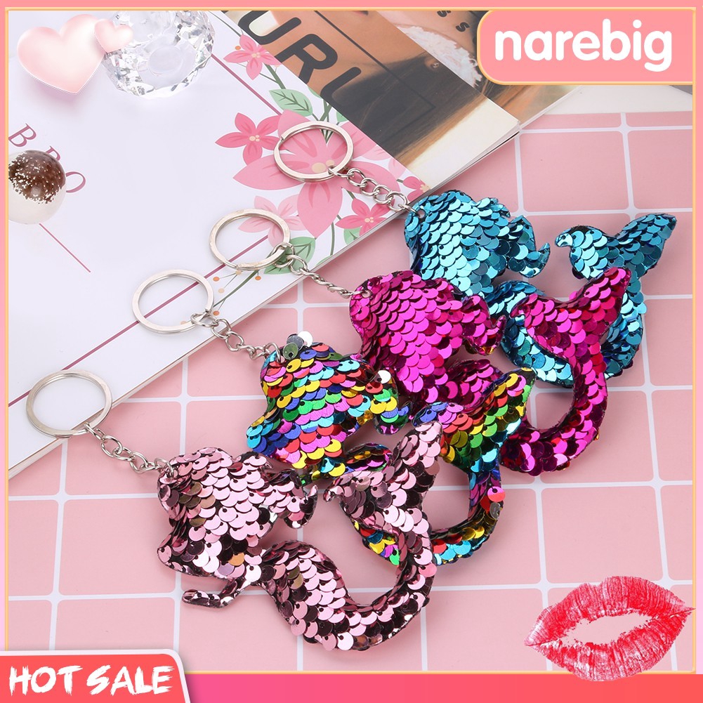 Gantungan Kunci Bentuk Ekor Ikan Sequin Warna Warni ebig Gantungan Kunci Bentuk Ekor Ikan Sequin Warna Warni ebig