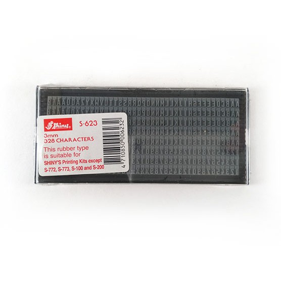 

S-623 Karet Stempel per-karakter 3 mm