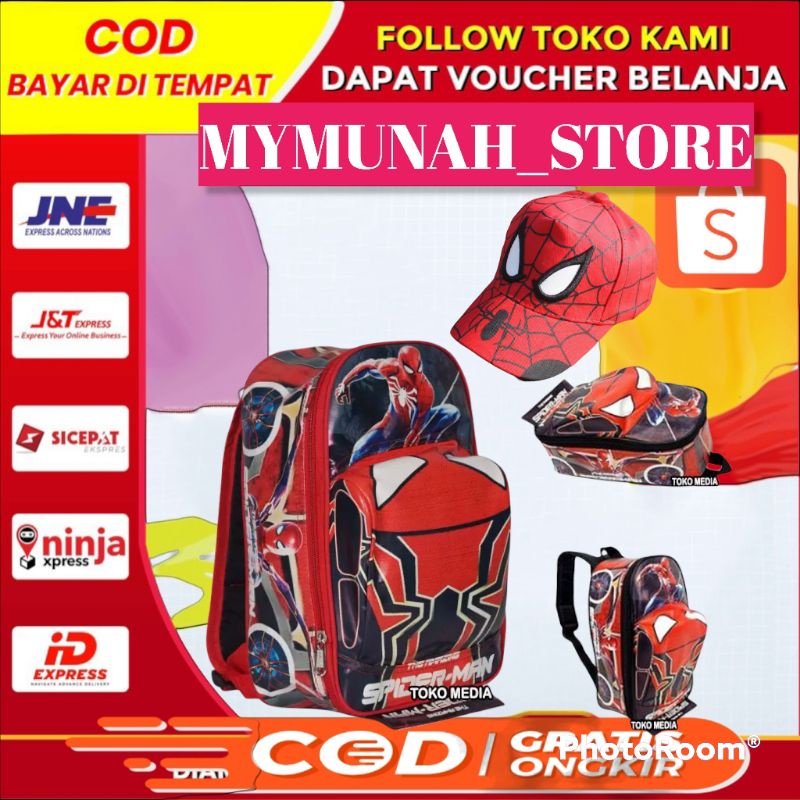 (COD) Tas ransel paud motif Spiderman