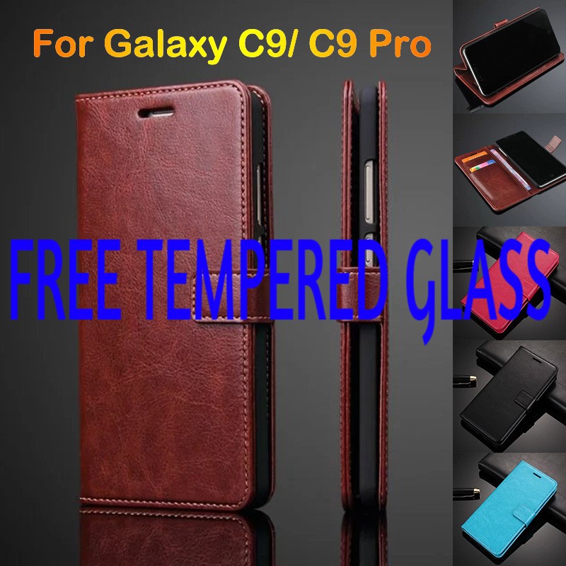 Casing Samsung J7 Prime C9 PRO s7 Edge S6 Edge S6 Edge Plus S8 S8 Plus Leather Flip cover wallet