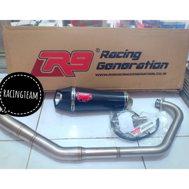 Knalpot racing R9 Yamaha R15 original produk Alpha series knalpot R9 R15