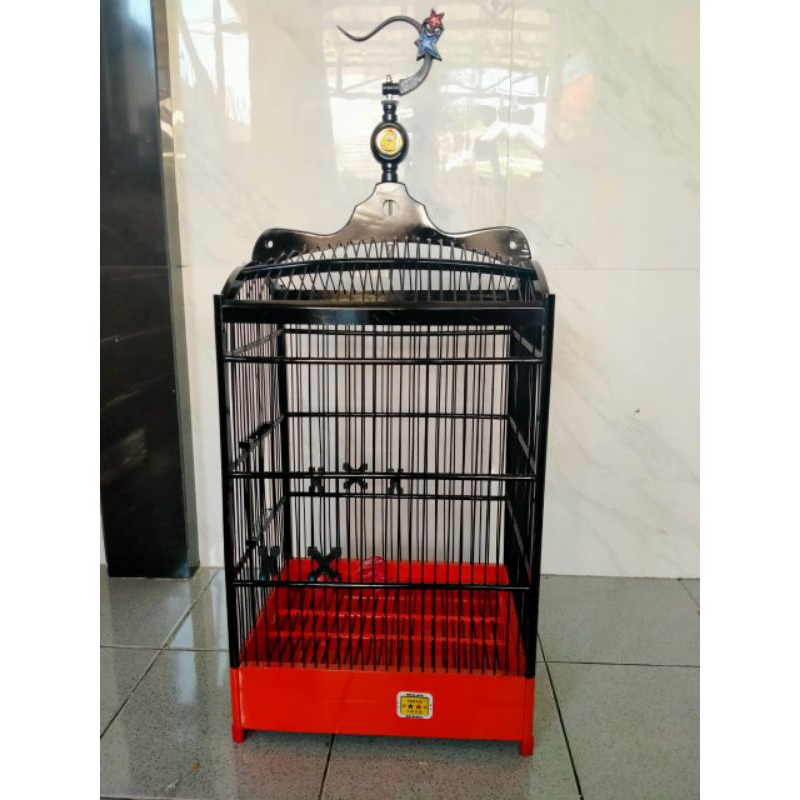 Kandang Burung Kotak Oriq Jaya No 2 Warna Hitam Orange Shopee Indonesia
