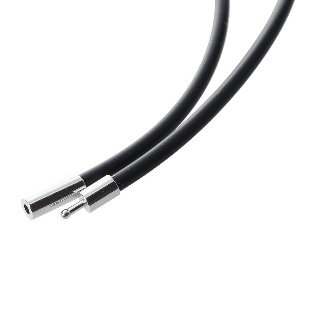 Needway  Link Cord Necklace Rubber Jewelry Chain Closure Stainless Steel Black Cord Simple/Multicolor