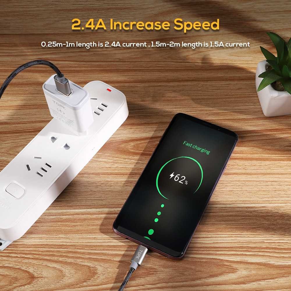 Kabel Charger USB Type C Braided 1 Meter 3A Cable Carger Hp Casan Handphone Murah Charge Smartphone
