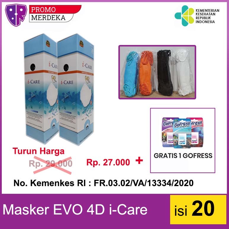 Masker Medis 4D Evo i-Care isi 20 pcs