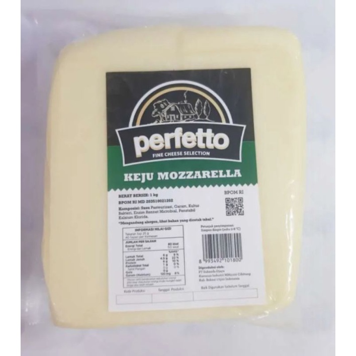 

Keju mozarella perfetto 1 kg original