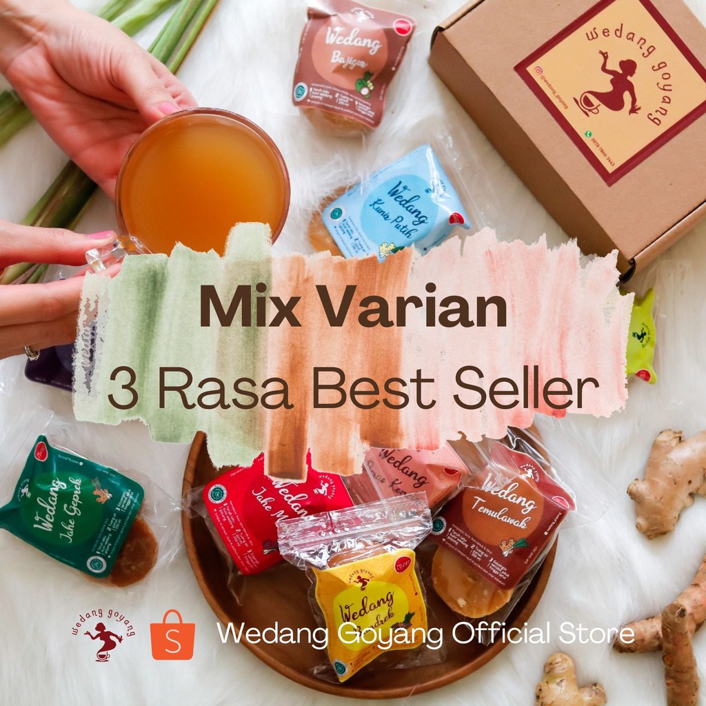 

Wedang Goyang Mix Varian Best Seller 3 Rasa / 9 seduhan