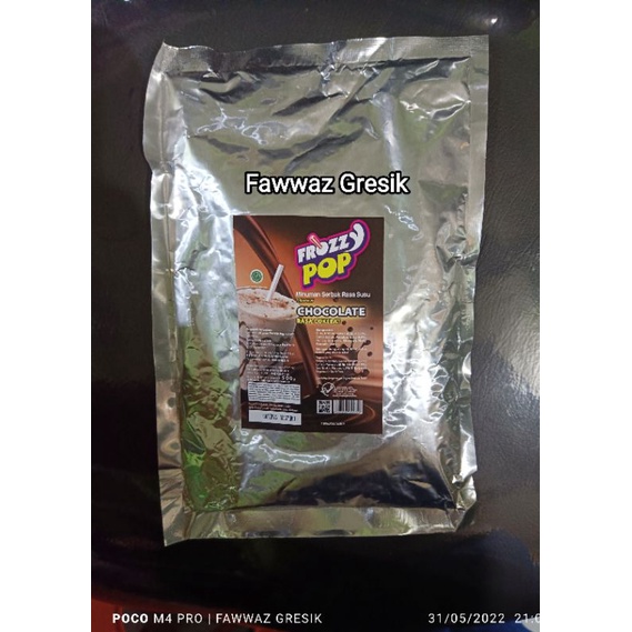 Bubuk Minuman Serbuk Instant 500gr Frozzy Pop / Powder Drink Frozzy Pop Cokelat Mangga Cappucino Avocado 500 gr