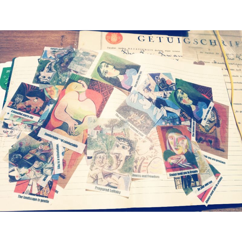 

sticker stiker label journaling alat tulis picasso seri