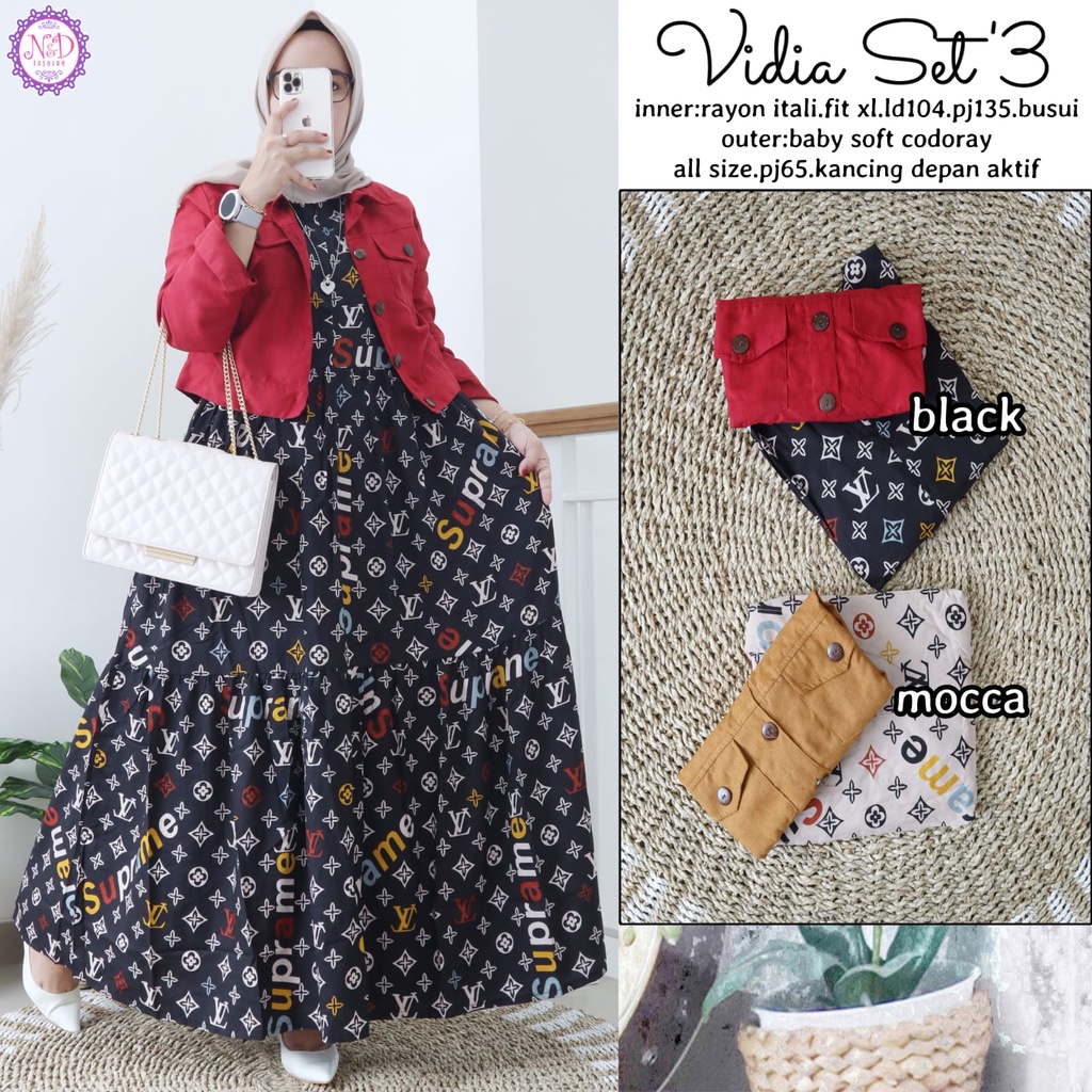VIDIA SET #3 JACKET AND MAXI DRESS ORIGINAL N&D