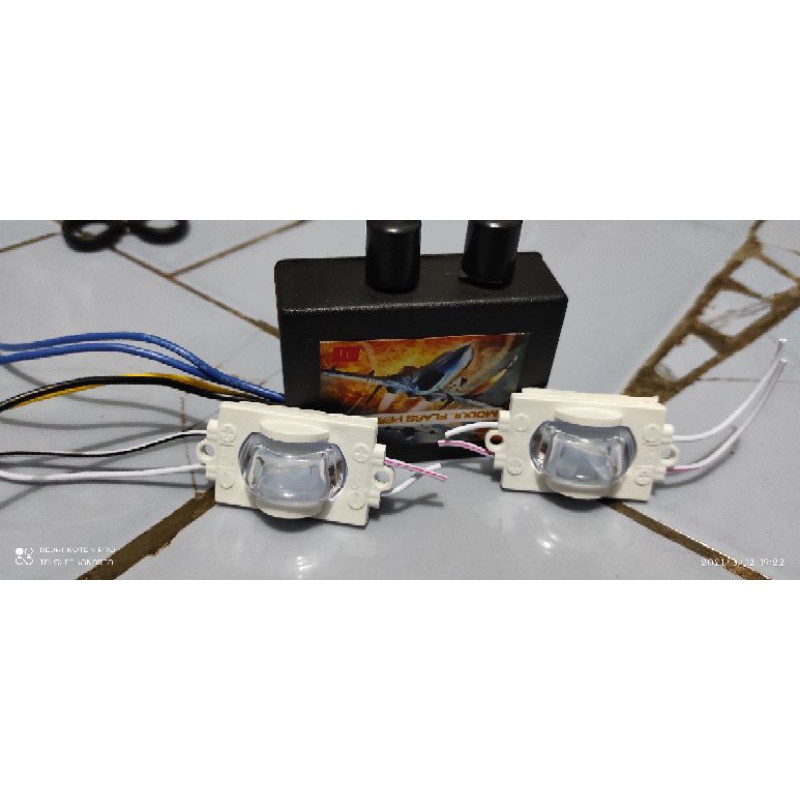 LAMPU FLASS PESAWAT 2 CHENEL MODE ACAK POTENSIO 24VOLT
