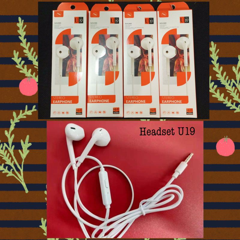 U19 Headset /Handsfree /Earphone Stereo Bass Superbass