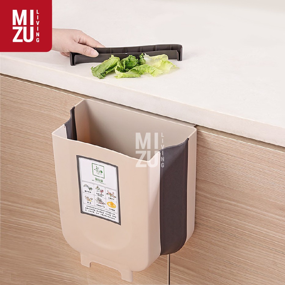 GOMIPOP Foldable Trash Bin Tempat Sampah Gantung Tong Sampah Dapur Lipat