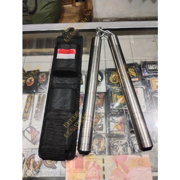 double stick stainless dobel stik + sarung