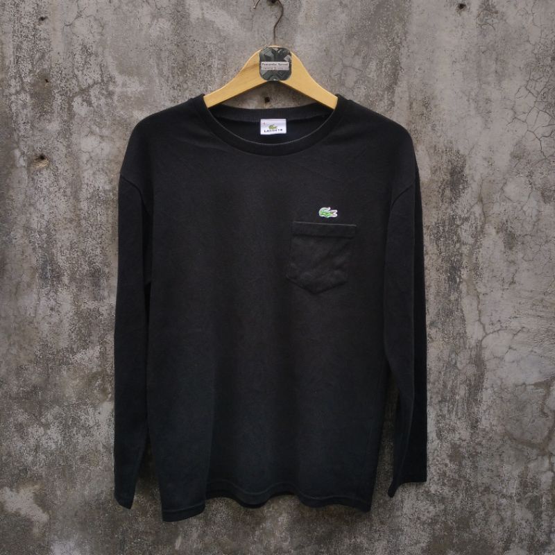 kaos lengan panjang Lacoste pocket bekas second preloved branded