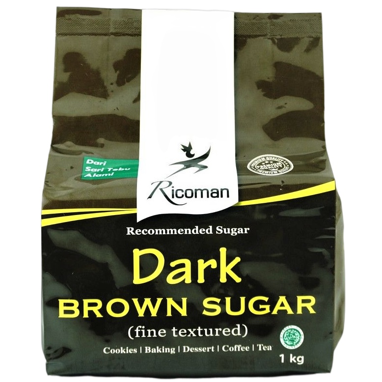 

Ricoman Dark Brown Sugar 1kg Gula Merah Tekstur Halus