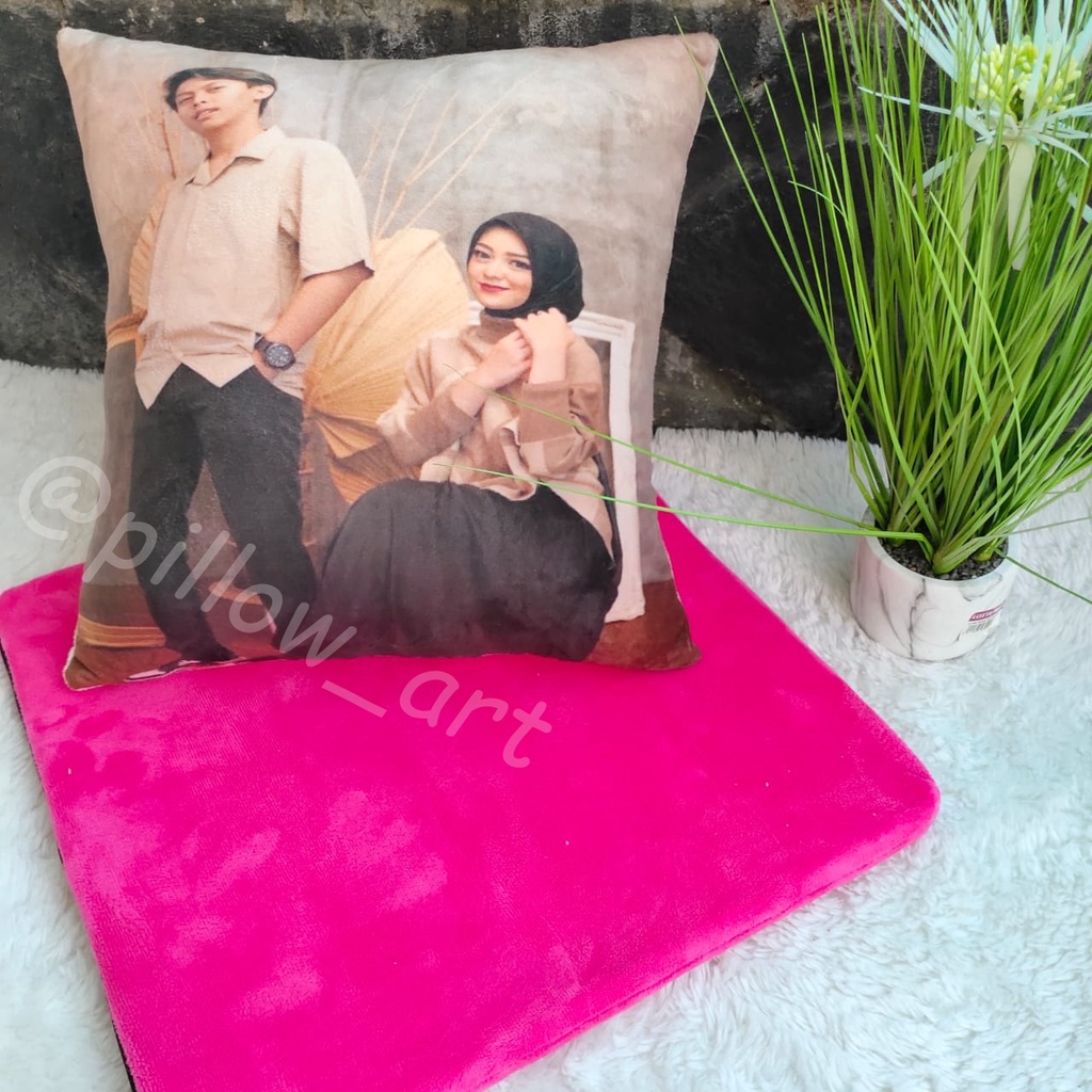 Pillowart - Bantal Cinta Custom Foto Fullprint 40 x 40 cm / Hadiah - ART024