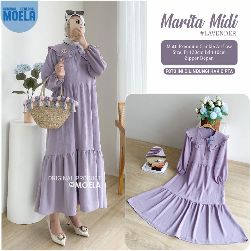 BISA COD MARITA MIDI DRESS ORI BY MOELA.