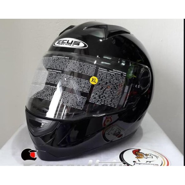 Helm Full Face Zeus 811 Black Solid