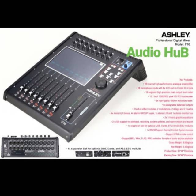 Jual MIXER AUDIO DIGITAL ASHLEY F16 ORIGINAL MIXER ASHLEY F 16 GARANSI