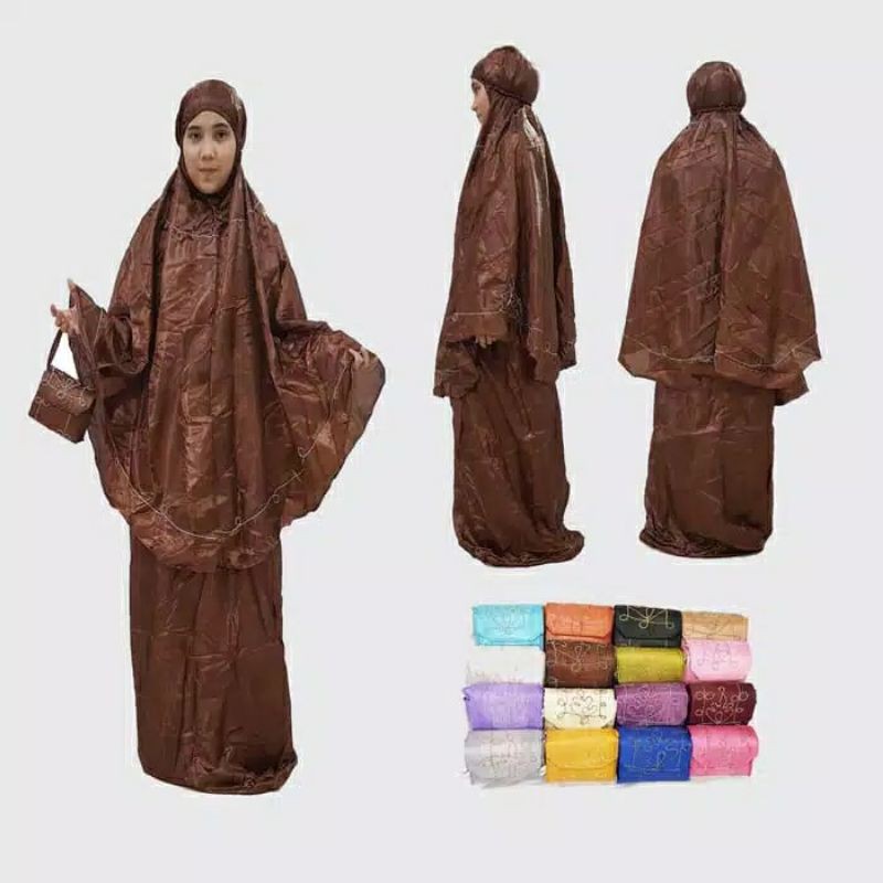 Mukena / Mukenah / Rukuh Parasit Parasut Abutai Abutay Travelling