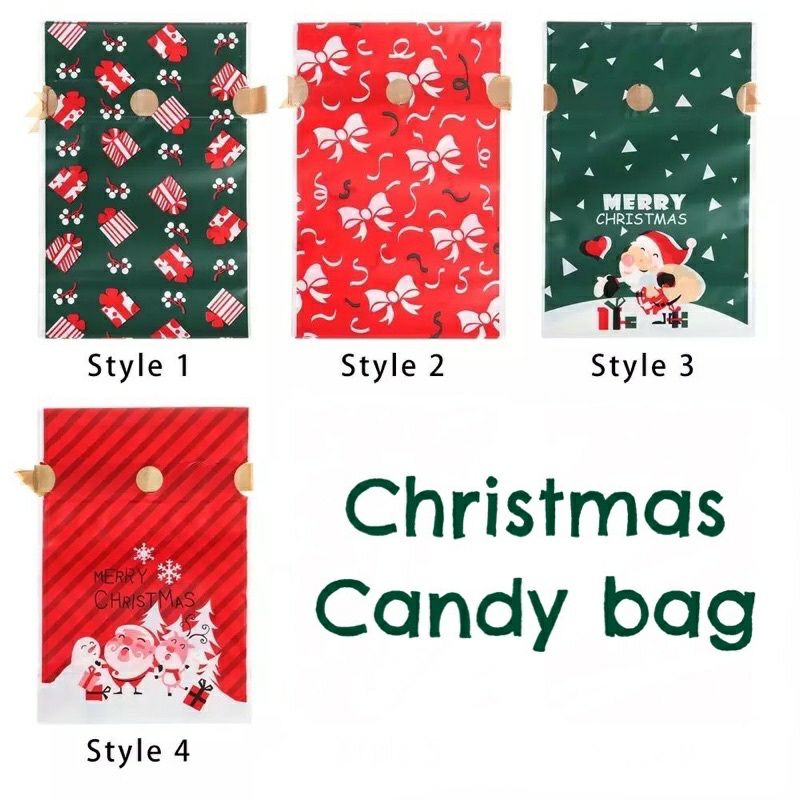 

Plastik Permen Cookies Natal / Christmas Candy Bag Serut (Isi 10 Pcs)